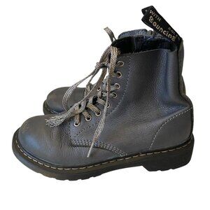 Dr. Martens Pascal-J Blue Leather Lace-Up Boots‎ US 1 EU 32 Youth Kids